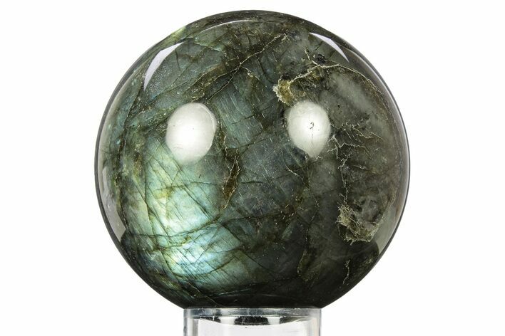 Flashy, Polished Labradorite Sphere - Great Color Play #277253